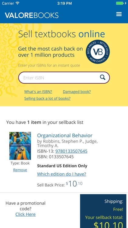 ValoreBooks Sellback screenshot-3