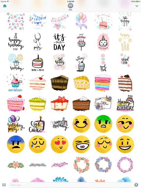 Watercolor Emoji Stickers for iMessage & WhatsAppのおすすめ画像5