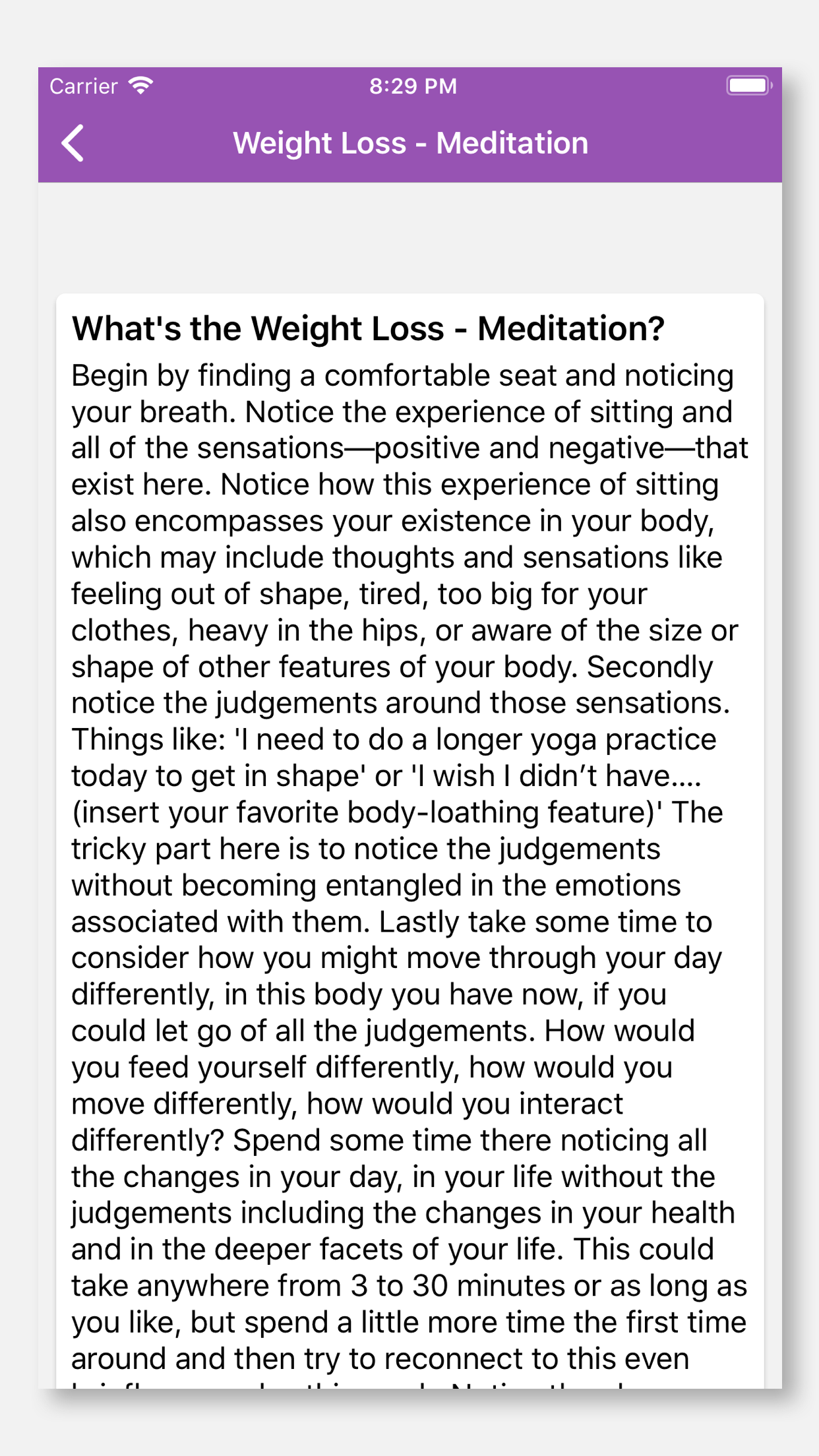 Waist Slimm Calming Meditation