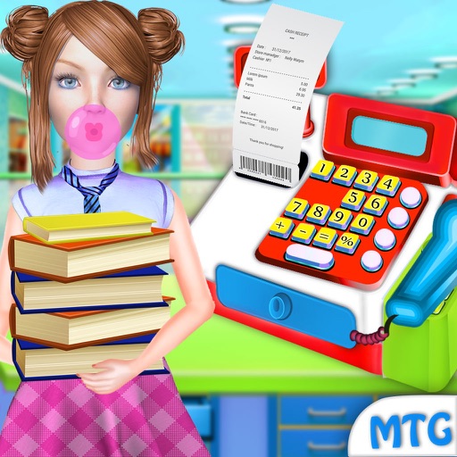 Book Store Cashier School Girl icon