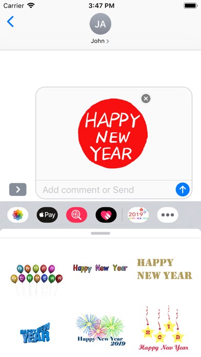 wish New Year stickers 2019 screenshot 2