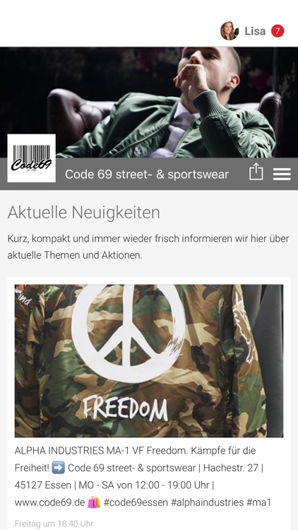 Code 69 street- & sportswear by Tobit.Software