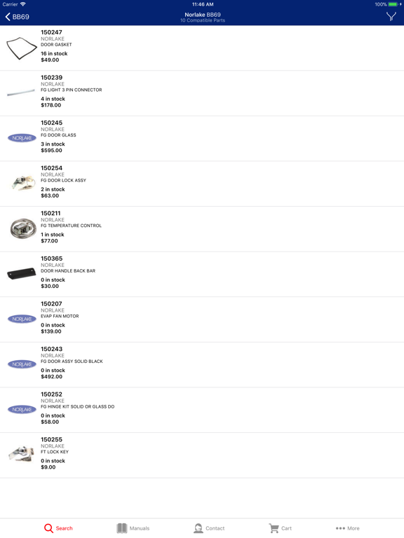 Screenshot #6 pour Nor-Lake/Master-Bilt OEM Parts