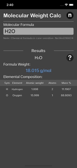 Molecular Weight Calculator(圖6)-速報App