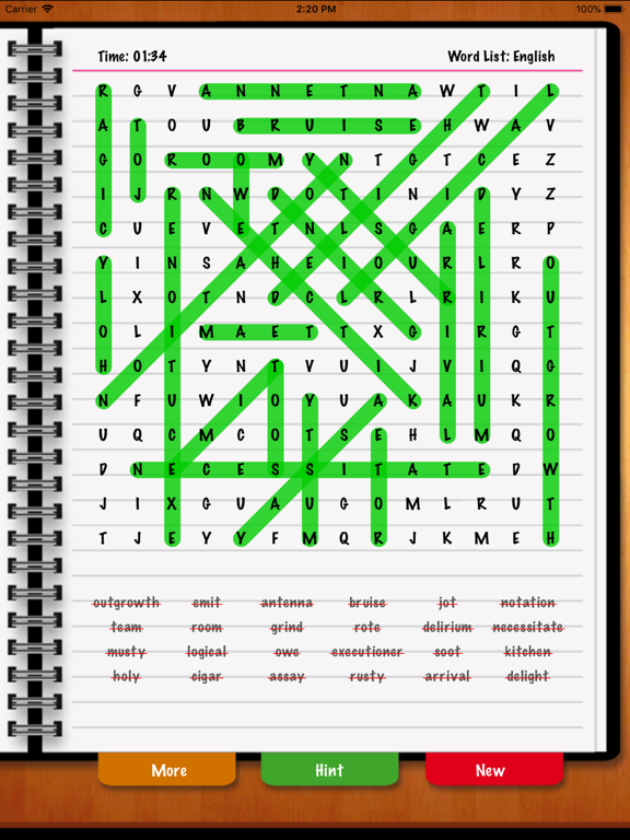 Screenshot #4 pour WordSearch Unlimited HD