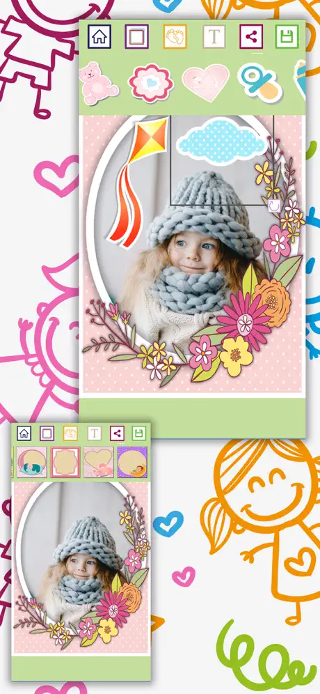 Beautiful mom frames Foto edit