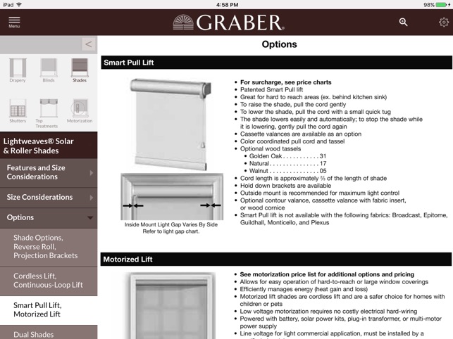 Graber Blinds Color Chart