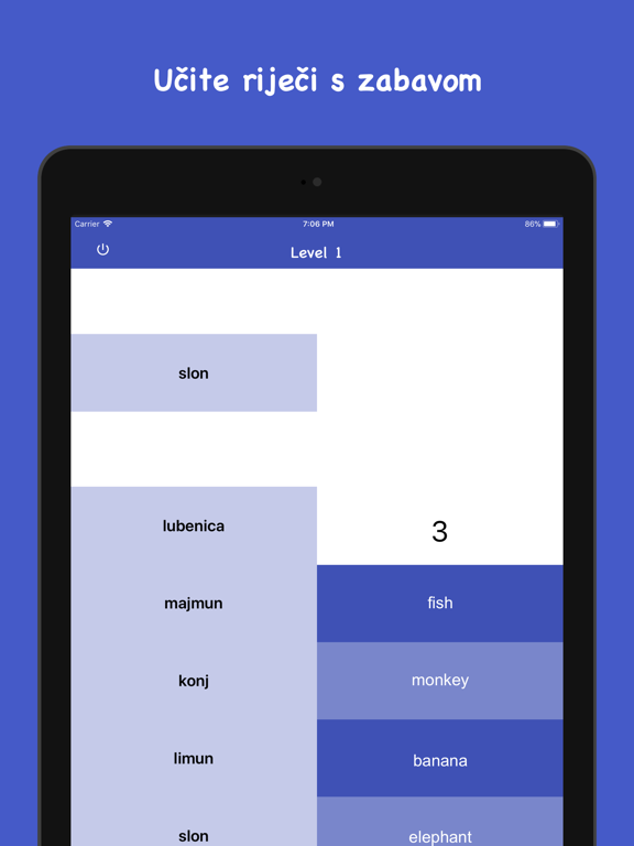 Igraj riječi - engleski iPad screenshot 2 - Education app