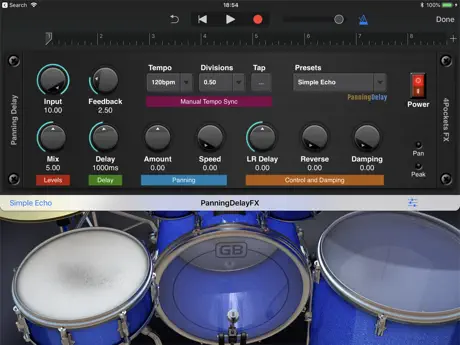 Panning Delay AUv3 Plugin