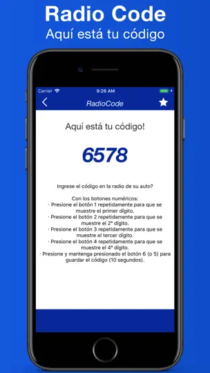 Captura de pantalla de Código Radio en iPhone 3