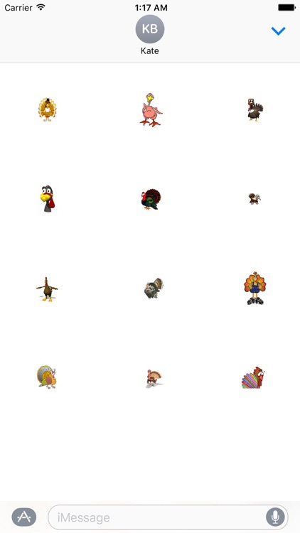 Animated Turkey Day Sticker