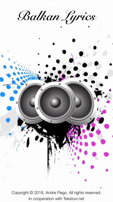 Screenshot #1 pour Balkan Lyrics