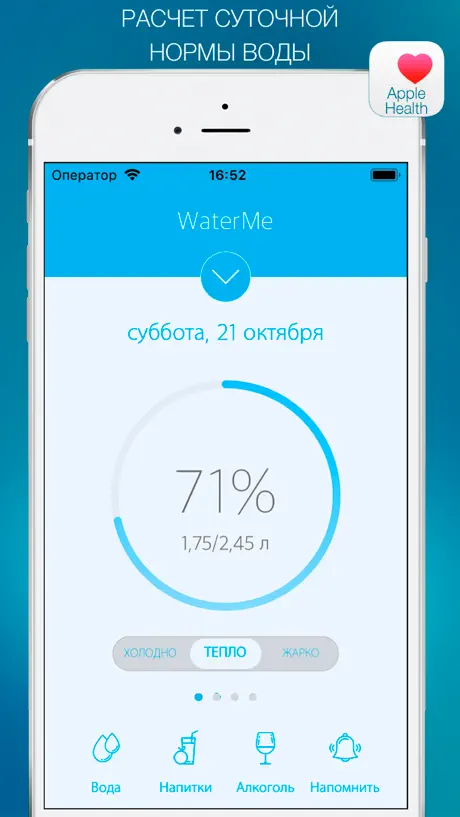 Трекер воды - WaterMe