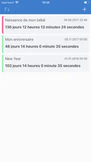 compteurs de dates iPhone Captures Décran 1