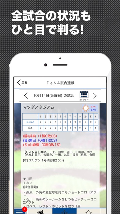 星スポ (プロ野球情報 for 横浜DeNAベイスターズ)のスクリーンショット2 星スポ (プロ野球情報 for 横浜DeNAベイスターズ)のスクリーンショット2