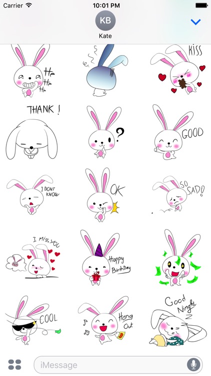 Cool rabbit sticker