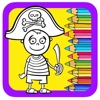 Hero Painting Book Coloring Pirate Man