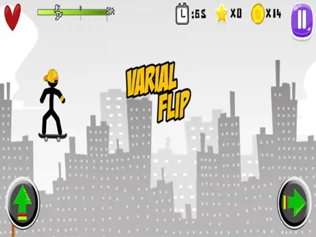 Skateboard Stickman-cool jump