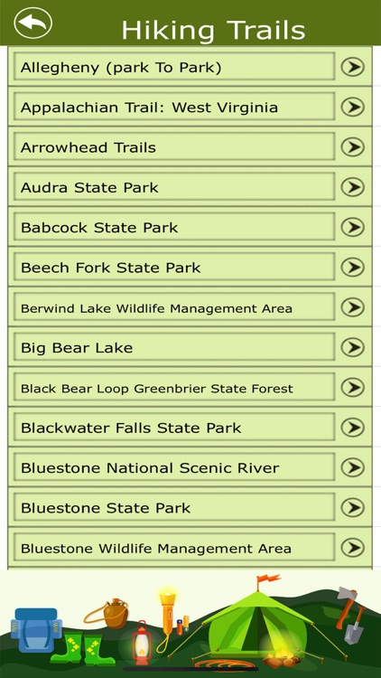 West Virginia Camps & Trails