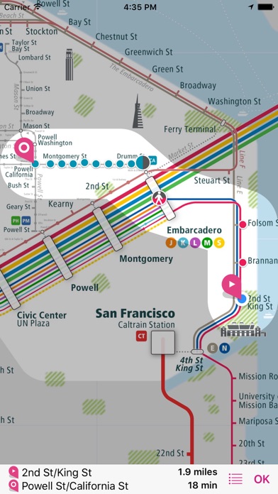 Screenshot #3 pour San Francisco Rail Map Lite