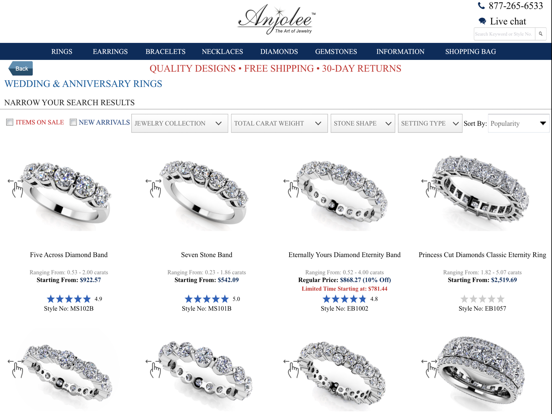 Anjolee iPad screenshot 3 - Shopping app