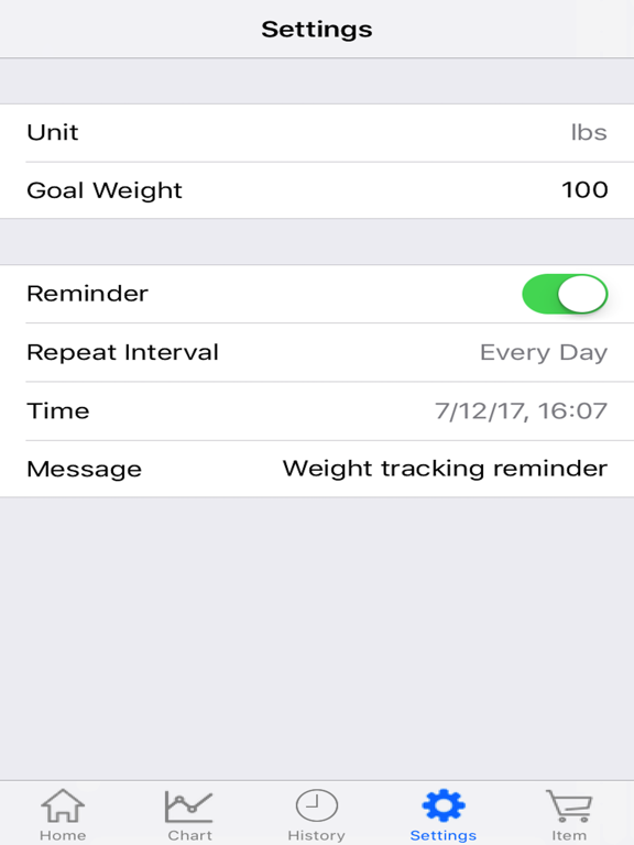 Screenshot #6 pour Body Weight Loss Tracker With Record Chart And Log