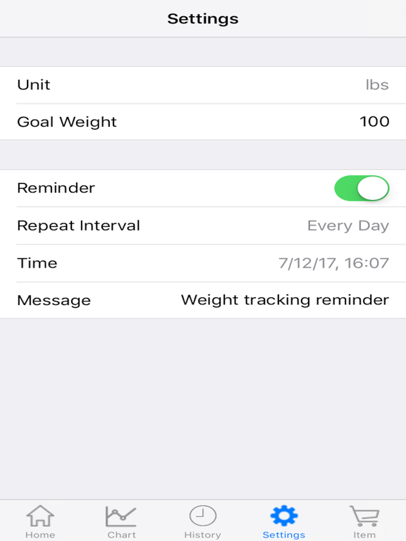 Body Weight Loss Tracker With Record Chart And Log iPad screenshot 3 - Health & Fitness app