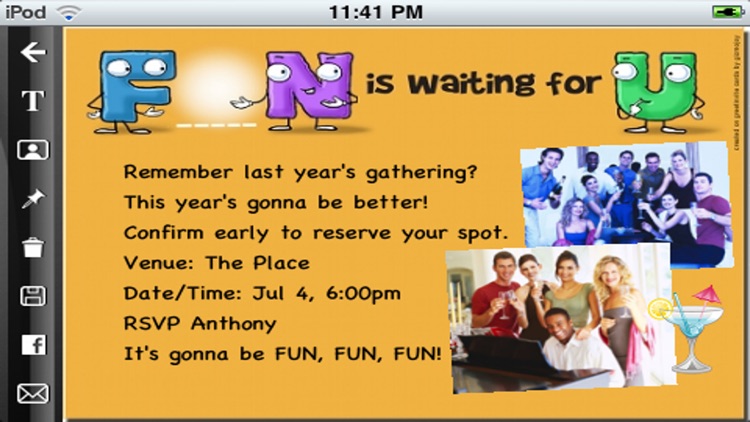 greetinvite-PARTY INVITES iPhone edition screenshot-3