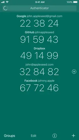 Authenticator screenshot 1