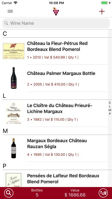 Screenshot #1 pour Wine Cellar Database