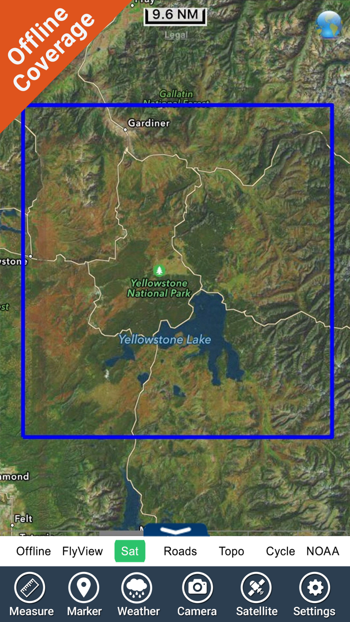 Yellowstone National Park - GPS Map Navigator