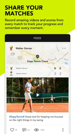 Скриншот Zepp Tennis на iPhone 5