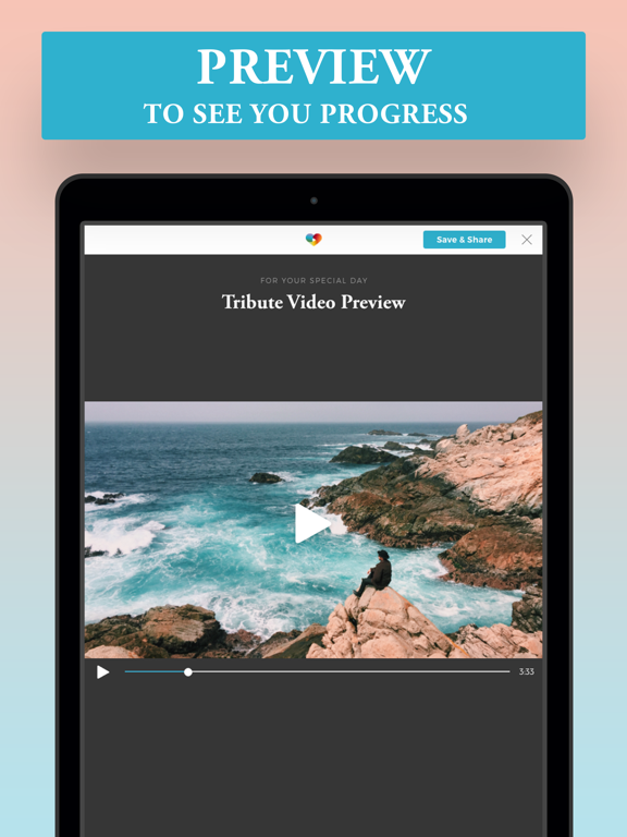 Loving Tributes iPad screenshot 6 - Photo & Video app