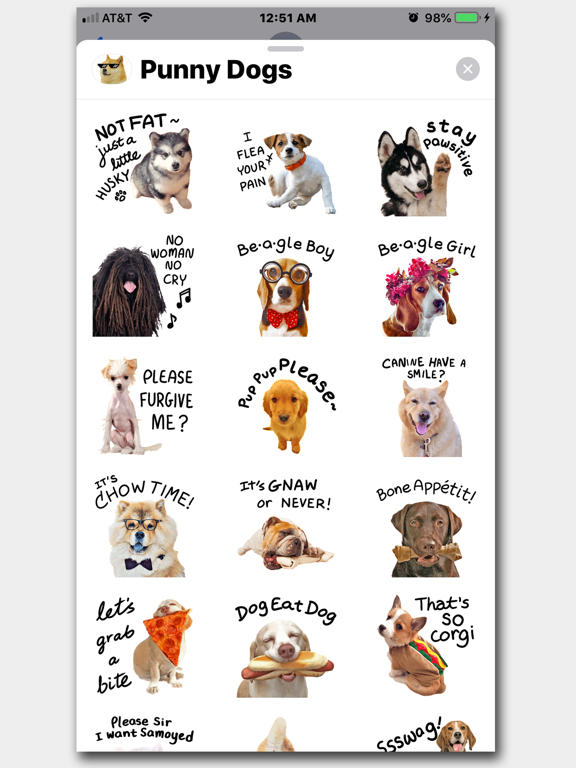 # Punny Dogs Animated Stickersのおすすめ画像4
