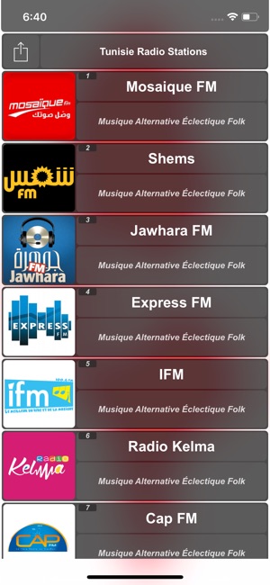 Tunisie Radio Stations
