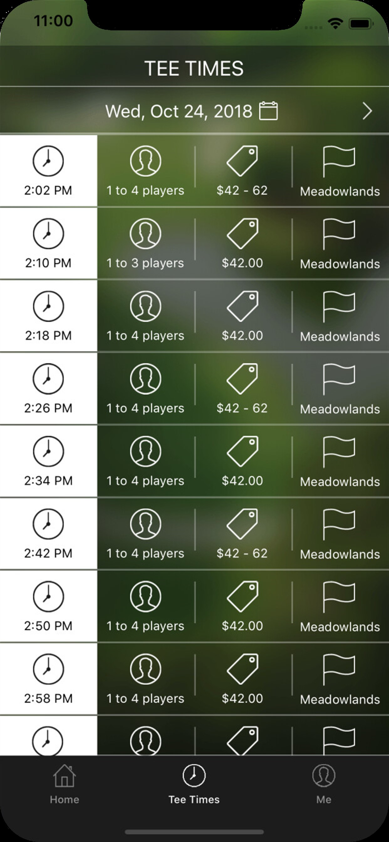 Meadowlands Golf Tee Times