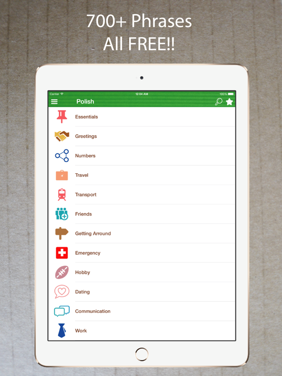 Screenshot #4 pour Learn Polish Phrasebook Pro +