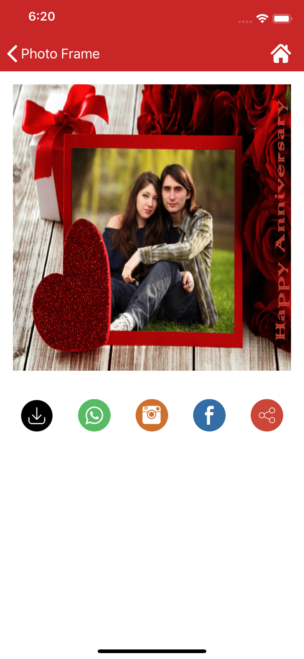 Anniversary photo frames screenshot 5