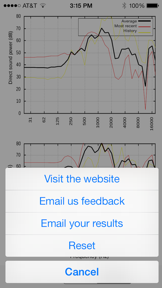 ClapIR Acoustics Measurement screenshot