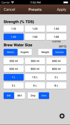 VST CoffeeTools for iPhone screenshot 3