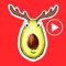 Avocado Christmas Stickers