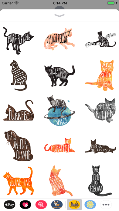Purrfect Puns cat stickers screenshot 2