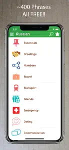 Learn Russian Phrasebook Pro + screenshot #1 for iPhone