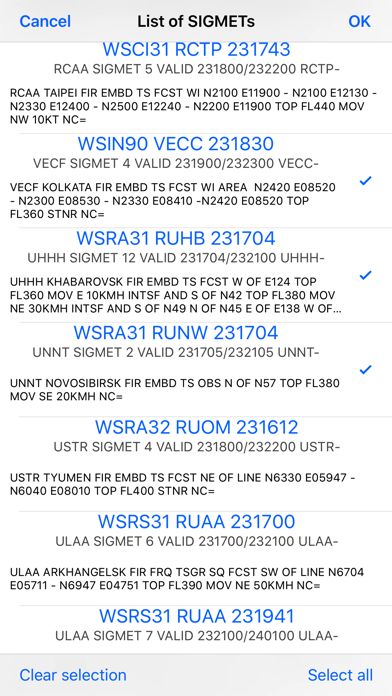 Screenshot #1 pour SigmetViewer