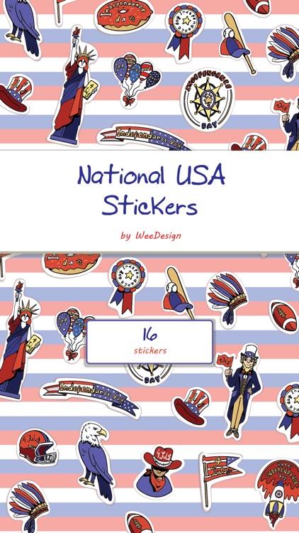 National USA Stickers
