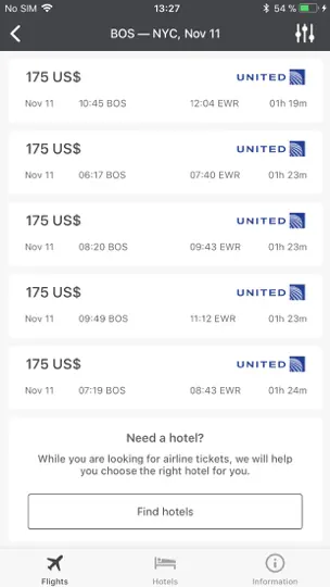 Скриншот Travel — Отели и авиабилеты на iPhone 2