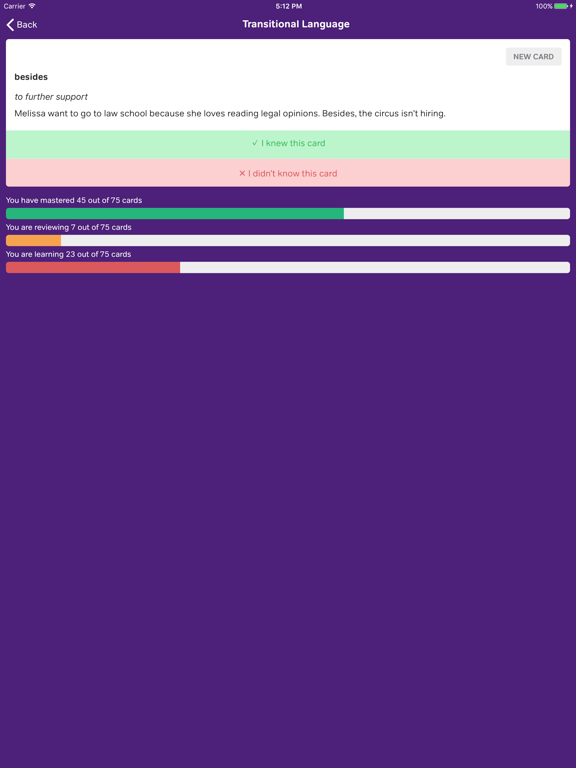 LSAT Logic Flashcards iPad screenshot 5 - Education app