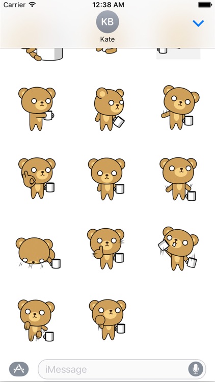 Coffee Bear Animated Stickers
