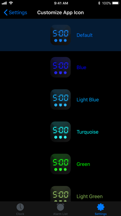 Screenshot #2 pour Alarm Clock Colors