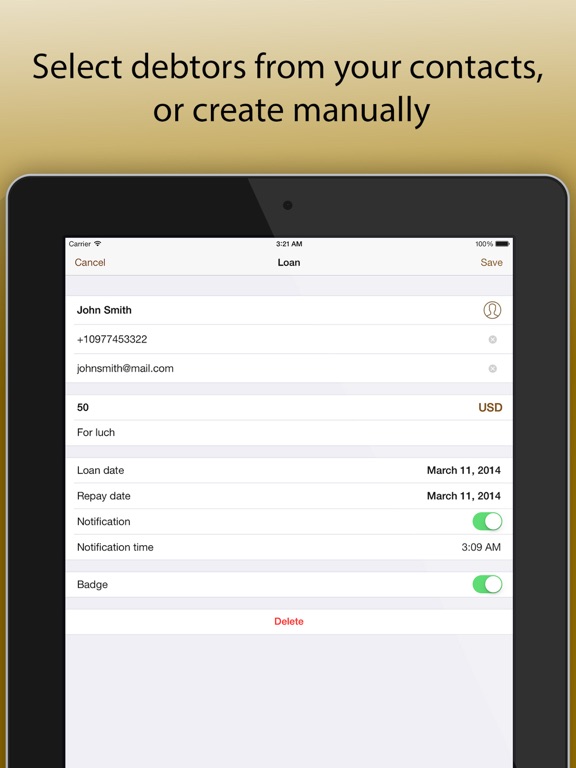 Screenshot #5 pour Debts - your loans and borrow